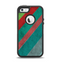 The Red and Green Diagonal Stripes Apple iPhone 5-5s Otterbox Defender Case Skin Set