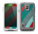 The Red and Green Diagonal Stripes Skin Samsung Galaxy S5 frē LifeProof Case