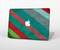 The Red and Green Diagonal Stripes Skin Set for the Apple MacBook Pro 15" with Retina Display