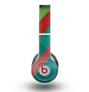 The Red and Green Diagonal Stripes Skin for the Beats by Dre Original Solo-Solo HD Headphones