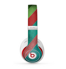 The Red and Green Diagonal Stripes Skin for the Beats by Dre Studio (2013+ Version) Headphones