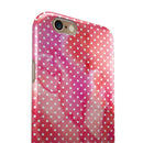 The Red and Pink Watercolor Polka Dots iPhone 6/6s or 6/6s Plus 2-Piece Hybrid INK-Fuzed Case