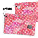 The Red and Pink Watercolor Polka Dots - Premium Protective Decal Skin-Kit for the Apple Credit Card