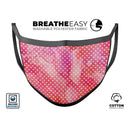 The Red and Pink Watercolor Polka Dots - Made in USA Mouth Cover Unisex Anti-Dust Cotton Blend Reusable & Washable Face Mask with Adjustable Sizing for Adult or Child