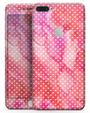 The Red and Pink Watercolor Polka Dots - Skin-kit for the iPhone 8 or 8 Plus