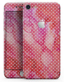 The Red and Pink Watercolor Polka Dots - Skin-kit for the iPhone 8 or 8 Plus