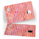 The Red and Purple Grungy Gold Semi-Circles - Premium Protective Decal Skin-Kit for the Apple Credit Card