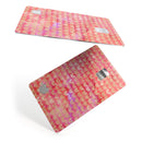 The Red and Purple Grungy Gold Semi-Circles - Premium Protective Decal Skin-Kit for the Apple Credit Card