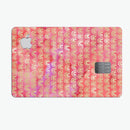 The Red and Purple Grungy Gold Semi-Circles - Premium Protective Decal Skin-Kit for the Apple Credit Card