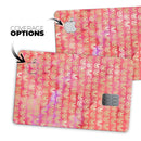 The Red and Purple Grungy Gold Semi-Circles - Premium Protective Decal Skin-Kit for the Apple Credit Card