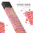 The Red and Purple Grungy Gold Semi-Circles - Premium Decal Protective Skin-Wrap Sticker compatible with the Juul Labs vaping device