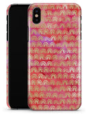 The Red and Purple Grungy Gold Semi-Circles - iPhone X Clipit Case