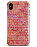 The Red and Purple Grungy Gold Semi-Circles - iPhone X Clipit Case