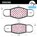 The Red and Purple Water Marks - Made in USA Mouth Cover Unisex Anti-Dust Cotton Blend Reusable & Washable Face Mask with Adjustable Sizing for Adult or Child