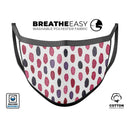 The Red and Purple Water Marks - Made in USA Mouth Cover Unisex Anti-Dust Cotton Blend Reusable & Washable Face Mask with Adjustable Sizing for Adult or Child