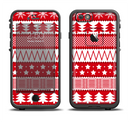 The Red and White Christmas Pattern Apple iPhone 6/6s LifeProof Fre Case Skin Set