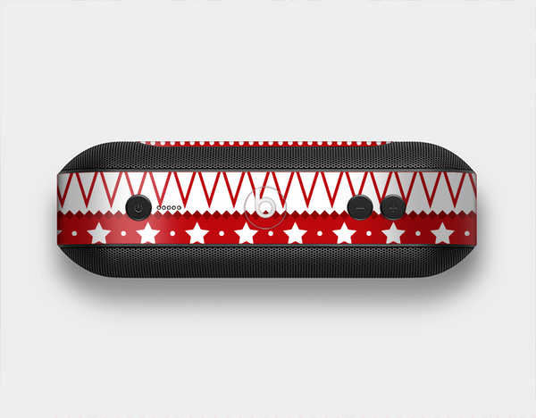 The Red and White Christmas Pattern Skin Set for the Beats Pill Plus