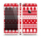 The Red and White Christmas Pattern Skin Set for the Apple iPhone 5s
