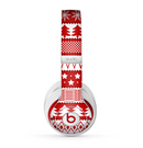 The Red and White Christmas Pattern Skin for the Beats by Dre Studio (2013+ Version) Headphones