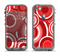 The Red and White Layered Vector Circles Apple iPhone 5c LifeProof Fre Case Skin Set