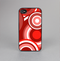 The Red and White Layered Vector Circles Skin-Sert for the Apple iPhone 4-4s Skin-Sert Case
