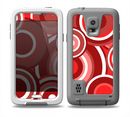 The Red and White Layered Vector Circles Skin for the Samsung Galaxy S5 frē LifeProof Case
