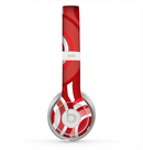 The Red and White Layered Vector Circles Skin for the Beats by Dre Solo 2 Headphones