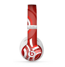 The Red and White Slanted Vector Stripes Skin for the Beats by Dre Studio (2013+ Version) Headphones