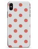 The Red and White Polka Dot Pattern - iPhone X Clipit Case