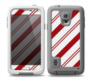 The Red and White Slanted Vector Stripes Skin Samsung Galaxy S5 frē LifeProof Case