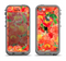 The Red and Yellow Watercolor Flowers Apple iPhone 5c LifeProof Fre Case Skin Set