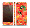The Red and Yellow Watercolor Flowers Skin Set for the Apple iPhone 5