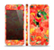 The Red and Yellow Watercolor Flowers Skin Set for the Apple iPhone 5s