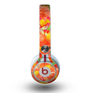 The Red and Yellow Watercolor Flowers Skin for the Beats by Dre Mixr Headphones