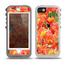 The Red and Yellow Watercolor Flowers Skin for the iPhone 5-5s OtterBox Preserver WaterProof Case