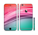 The Red to Green Electric Wave Sectioned Skin Series for the Apple iPhone 6s Plus