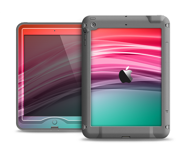 The Red to Green Electric Wave Apple iPad Air LifeProof Nuud Case Skin Set