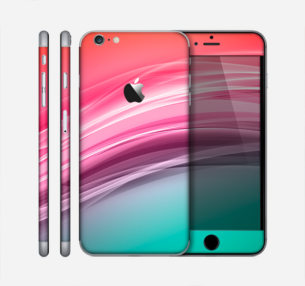 The Red to Green Electric Wave Skin for the Apple iPhone 6 Plus