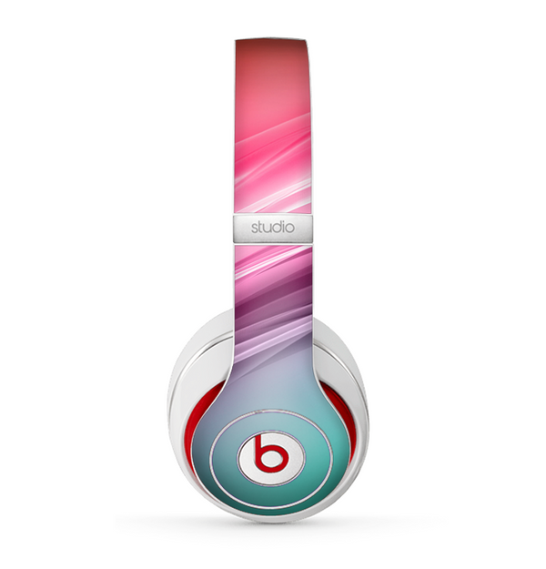 The Red to Green Electric Wave Skin for the Beats by Dre Studio (2013+ Version) Headphones