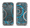 The Retro Blue Circle-Dotted Pattern Apple iPhone 5c LifeProof Fre Case Skin Set