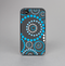 The Retro Blue Circle-Dotted Pattern Skin-Sert for the Apple iPhone 4-4s Skin-Sert Case