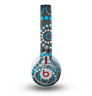 The Retro Blue Circle-Dotted Pattern Skin for the Beats by Dre Mixr Headphones
