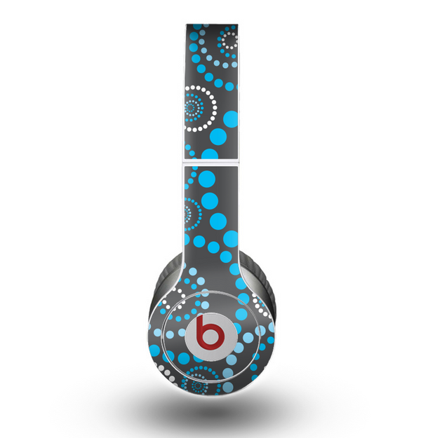 The Retro Blue Circle-Dotted Pattern Skin for the Beats by Dre Original Solo-Solo HD Headphones