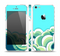 The Retro Blue Vintage Vector Wave Skin Set for the Apple iPhone 5