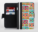 The Retro Boombox Pattern Ink-Fuzed Leather Folding Wallet Credit-Card Case for the Apple iPhone 6/6s, 6/6s Plus, 5/5s and 5c