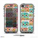 The Retro Boombox Pattern Skin for the iPhone 5c nüüd LifeProof Case