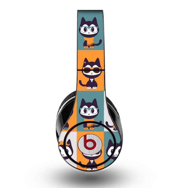 The Retro Cats with Accessories Skin for the Original Beats by Dre Studio Headphones