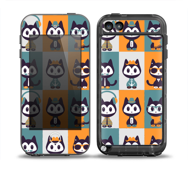 The Retro Cats with Accessories Skin for the iPod Touch 5th Generation frē LifeProof Case