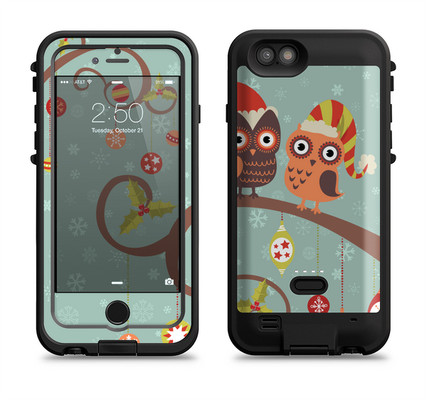 The Retro Christmas Owls with Ornaments Apple iPhone 6/6s LifeProof Fre POWER Case Skin Set
