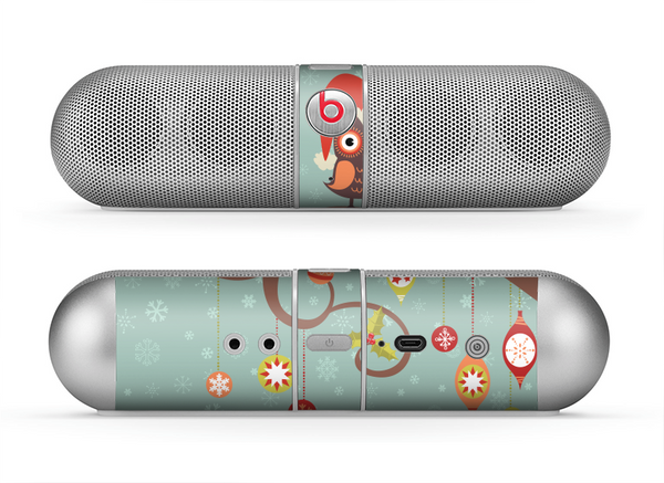 The Retro Christmas Owls with Ornaments Skin for the Beats by Dre Pill Bluetooth Speaker